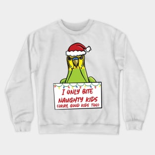 Only Bite Naughty Kids Male Green Budgie Crewneck Sweatshirt